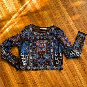 Zara beaded crop delicate top